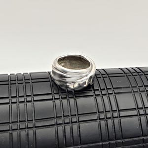 Vintage Angela Cummings Sterling Silver Ribbon Ring – Wide Band Size 4.5 (1984) - Signed