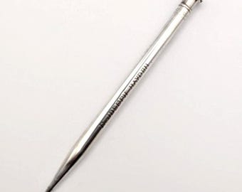 Vintage Sterling Silver Propelling Pencil: Solid Silver Writing