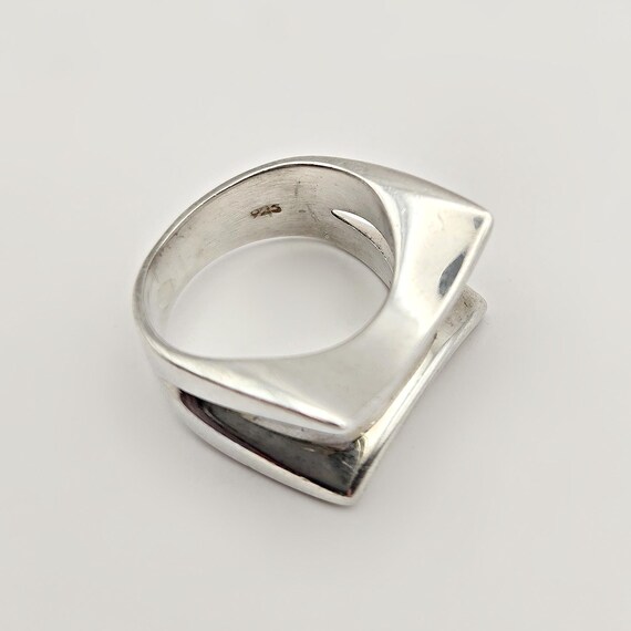 Sterling Silver Modernist Split Ring – Minimalist… - image 6