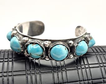Vintage Taxco Sterling Silver Cuff Bracelet TG-331 Mexico