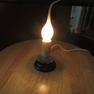 Mini COUNTRY CANDLE LIGHT           Rustic candle lamp     Electric Light Window Candle   white cord
