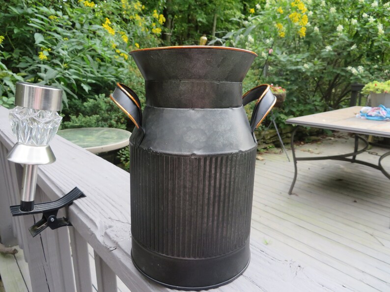 GALVANIZED MILK JUG Country Metal Decorative Milk Jug Etsy