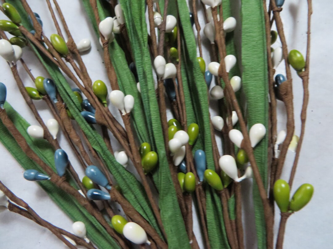 GREEN BLUE WHITE Pip Berry Sprays Very Full Sale Etsy