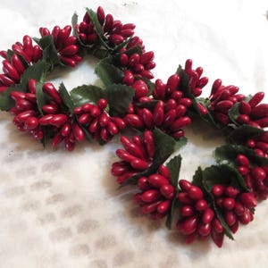 DEEP RED PIP Berry Taper Candle Rings   Sale!!