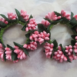 BRIGHT PINK PIP Berry Taper Candle Rings