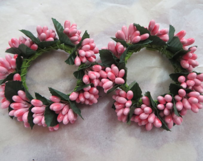 Small Berry Window Rings BRIGHT PINK PIP Berry Taper Candle Rings Sale! - Etsy