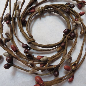 TAPER PIP BERRY Candle Rings   Burnt Red  Brown  Tan Berries