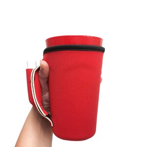 Solid Color 16oz PINT Glass / Medium Fountain Drinks and Tumbler Handlers™ Patent Pending