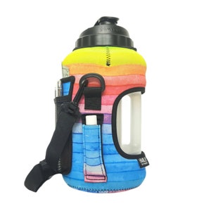 Rainbow 1/2 Gallon Jug Carrying Handler™ with shoulder strap with pocketed handle