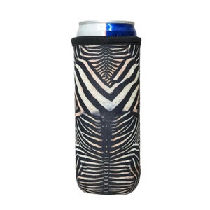 Zebra 12oz Slim Can Sleeve Fits 12oz slim cans