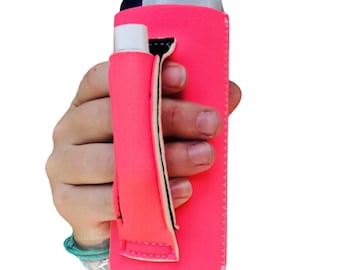 Neon Pink 12oz Slim Pocketed Handler