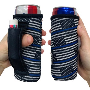 Back the Blue 12oz Slim Pocketed Handler