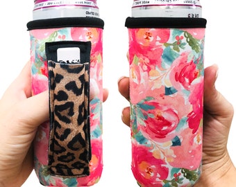 the lit handlers Summer Blooms w/ Leopard 12oz Slim Pocketed Handler