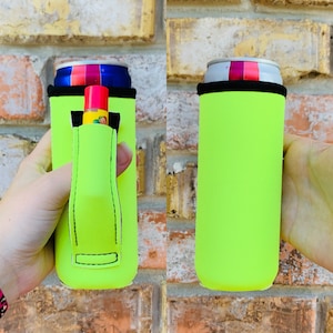Safety Yellow 12oz Slim Pocketed Handler