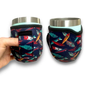 Señuelos de pesca Vaso de vino de 12 oz Handler™ Se adapta a vasos rojos de 16 oz Soporte para lápiz labial Mango con bolsillo Patente pendiente