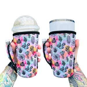 Summer Cactus 20oz Large Coffee / Tea / Tumbler Handler™