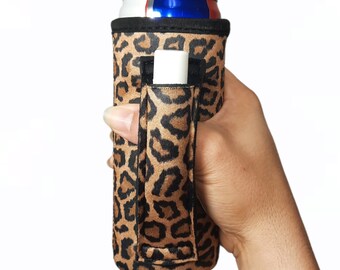 the lit handlers Leopard 12oz Slim Pocketed Handler