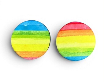 Rainbow Neoprene Car Coasters