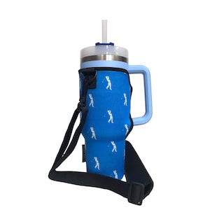 Golf 40oz Tumbler With Handle Sleeve with Adjustable Strap