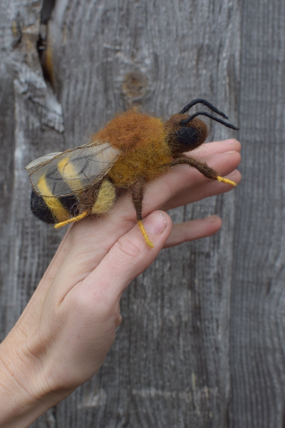 Needle Felted Honey Bee Etsy