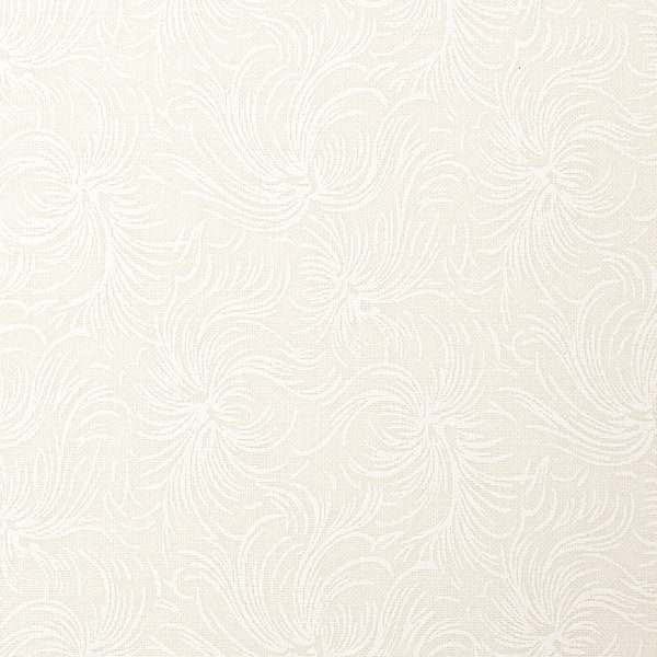 White on Natural Cream Ivory Beige Neutral Tone on Tone Tonal Spiral Swirl 100% Cotton Quilt Fabric By The Half Yard - Day Dream (N01)