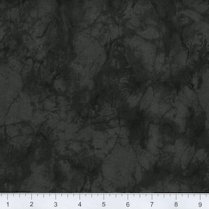 May include: A dark gray fabric with a marbled pattern. The fabric has a subtle texture and a slightly faded appearance.