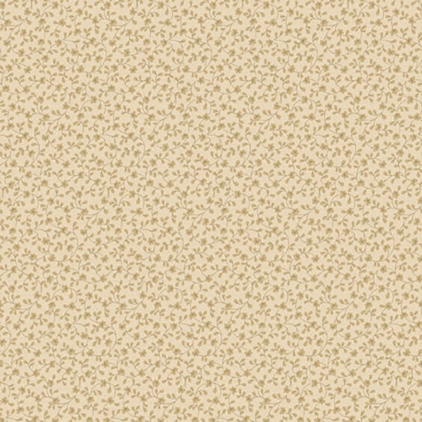 Tan on Camel Neutral Flowers 100% Cotton Tone on Tone Tonal Quilt Fabric By The Half Yard - Tan Tangled