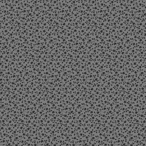 Dark Gray on Medium Gray Tone on Tone Tonal 100% Cotton Quilt Fabric By The Half Yard - Tangled Flowers