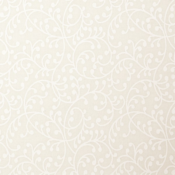 White on Natural Beige Cream Ivory Neutral Tone on Tone Tonal Spiral Swirl 100% Cotton Tonal Quilt Fabric By The Half Yard - Freeway (N01)