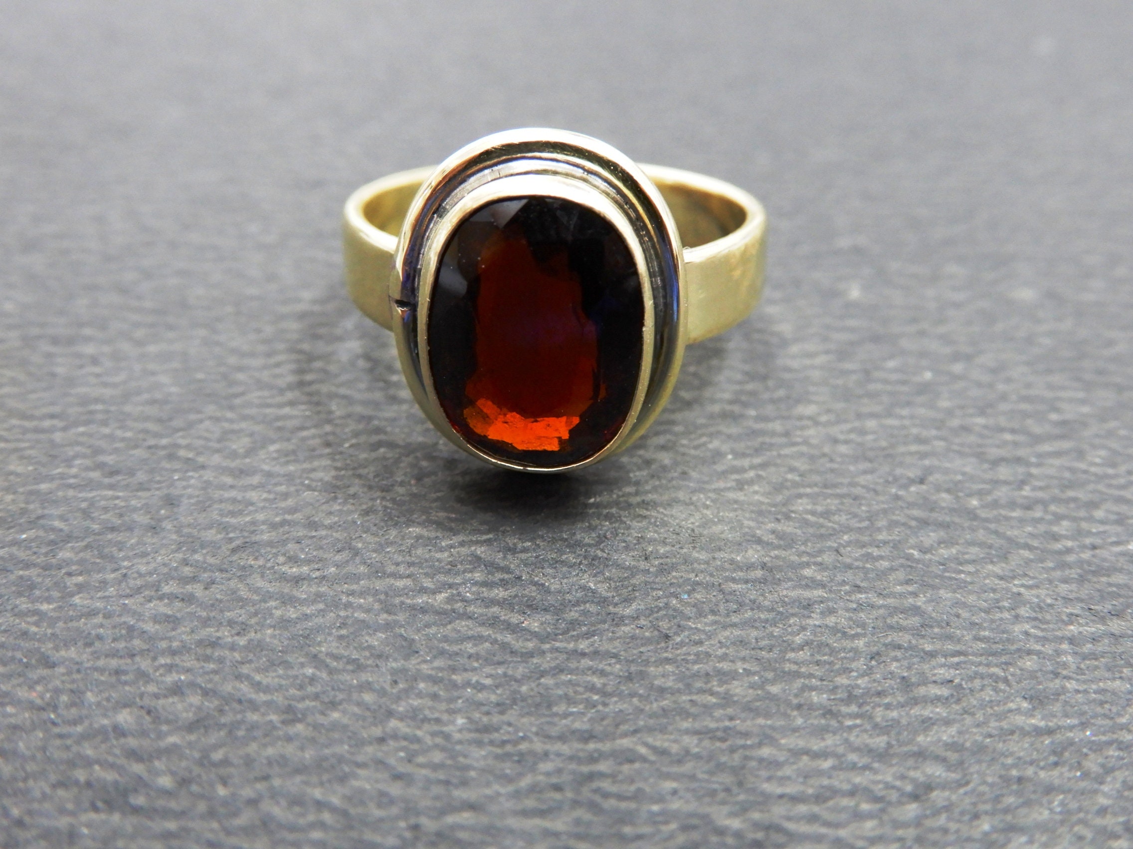 Buy RRVGEM 4.25 Ratti / 3.70 Carat Natural Gomed Stone Astrological Gold  Ring Adjustable Gomed Hessonite Astrological Gemstone for Men and Women  (Lab - Tested)WITH CERTIFICATE at Amazon.in