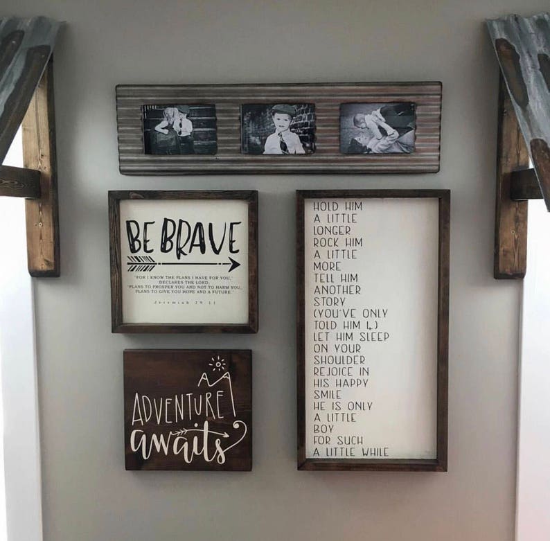 Little Boy Poem Sign Hold Him a Little Longer Framed Wood Sign Nursery Sign Nursery Wood Sign Little Boy Sign Framed Nursery Sign