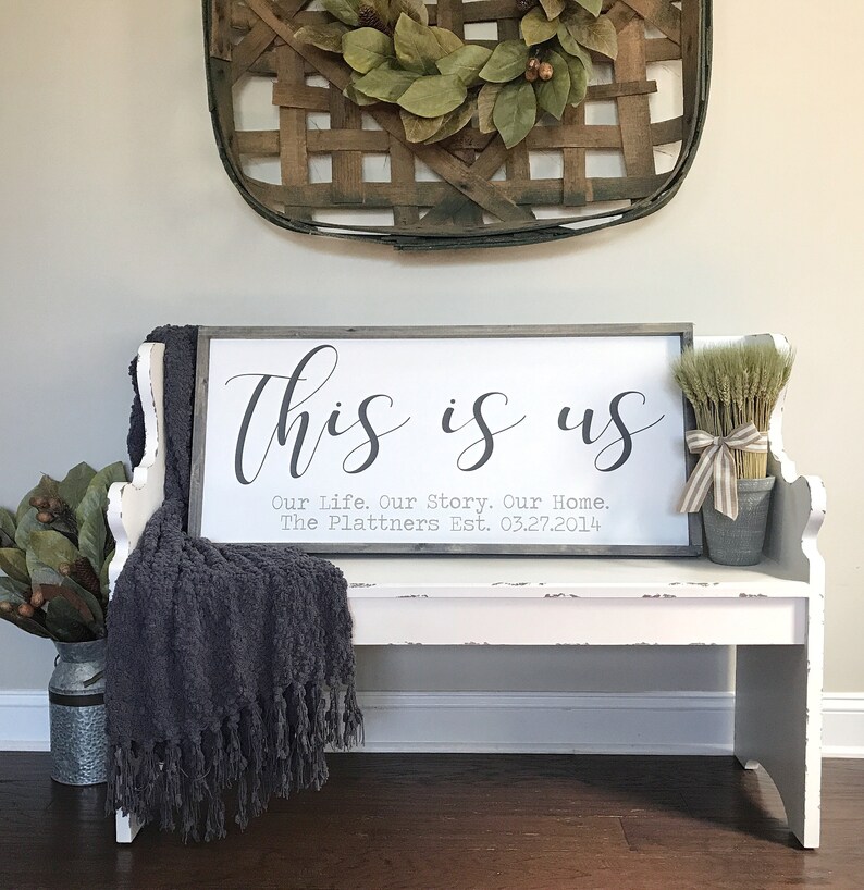 This is Us Sign Family Name Sign Personalized Sign Last Etsy