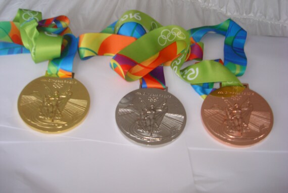 Rio 16 Olympic Medals Set Gold Silver Bronze With Logo Etsy