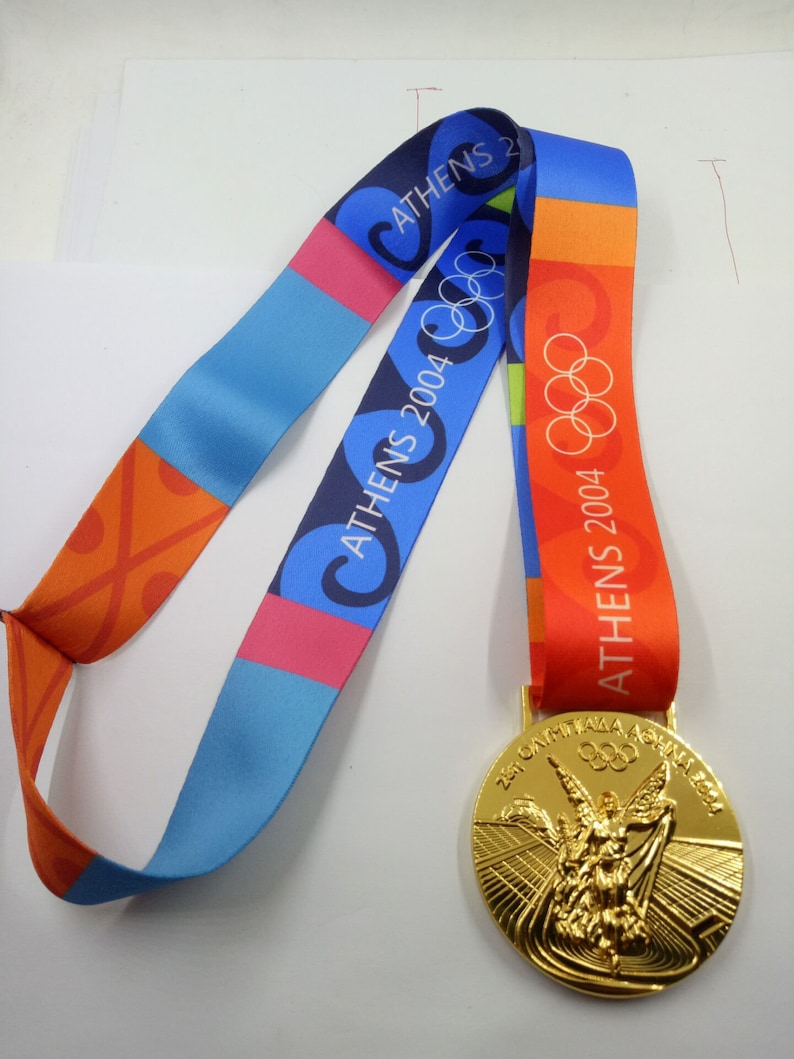 Athens 2004 Olympic Medals Set Gold/Silver/Bronze with Silk Etsy