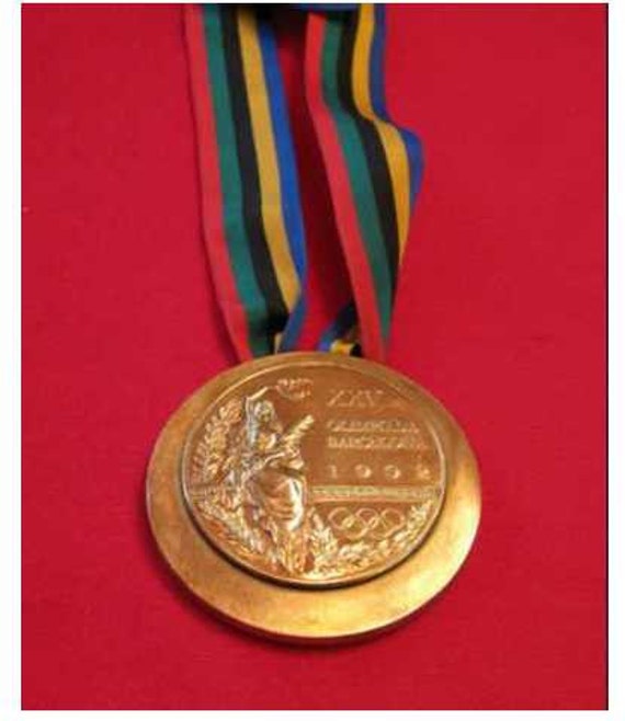 Barcelona 1992 Olympia 'Gold'Medaille mit Schleifen & | Etsy