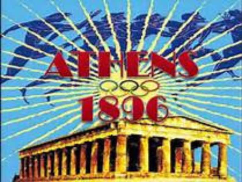1896 Athens Greece /'Bronze/' Medal /& Display Stand !!! 1st Olympic Medals