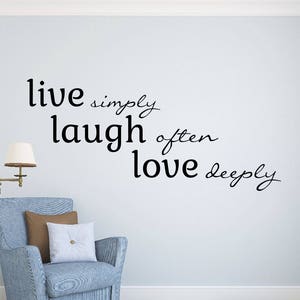 Live Laugh Love Passions Wall Vinyl Decal Sticker Family Home - Etsy