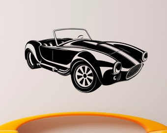 Retro Car Wall Decal Wall Vinyl Sticker Classic Vintage Car Home Interior Removable Bedroom Decor (7rcr)