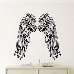 Angel Wings Wall Decal Flight Vinyl Sticker Murals Interior Decor Home ...