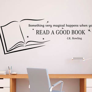 Lire Un bon livre Wall Quotes Decal Vinyl Sticker Home School bibliothèque Interior Classroom Decor (10qts)