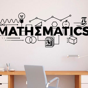 Mathematics Wall Decal Vinyl Sticker Science Technology Art Design School Classroom Interior (6nr)