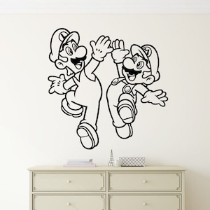 Super Mario Wall Decal Vinyl Sticker Video Retro Game Playroom Decor (74nr)