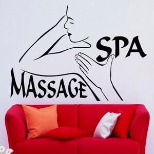 Spa Beauty Salon Wall Vinyl Decal Massage Sticker Girl Woman Art Modern Design Murals Interior Beauty Salon Decor (10spa)