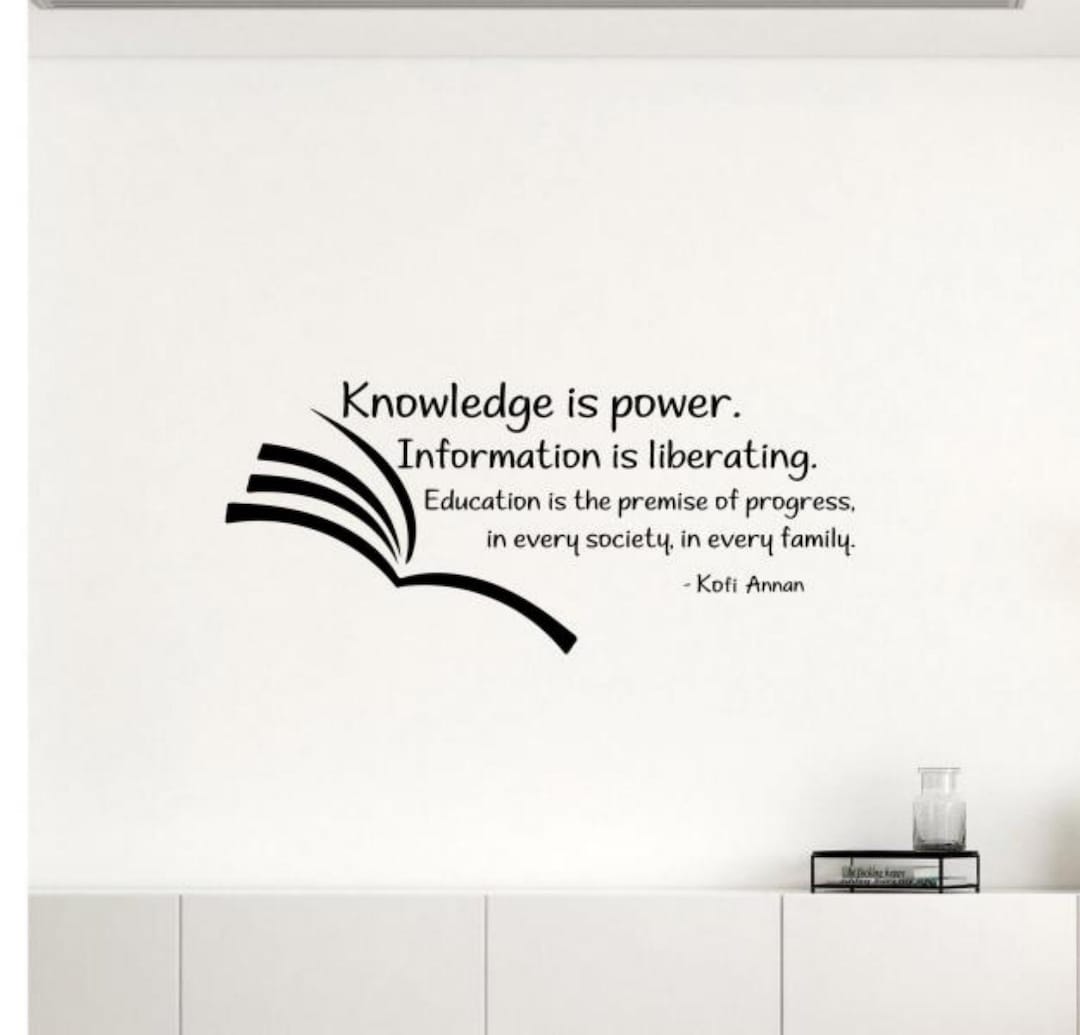 Knowledge is Power Information is Liberating Wall Decal Vinyl Sticker ...