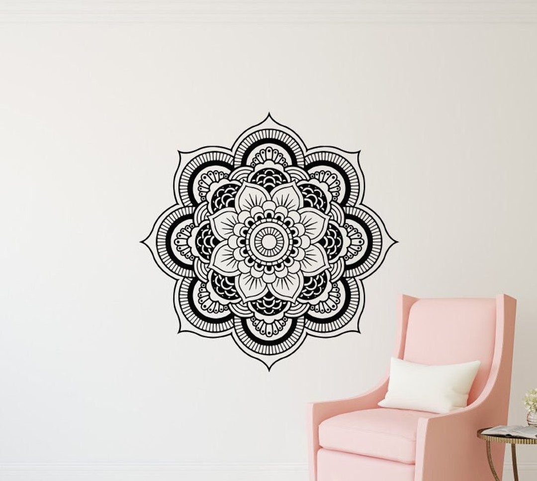 Mandala Ornament Wall Decal Vinyl Sticker Yoga and Spa Symbol Home ...