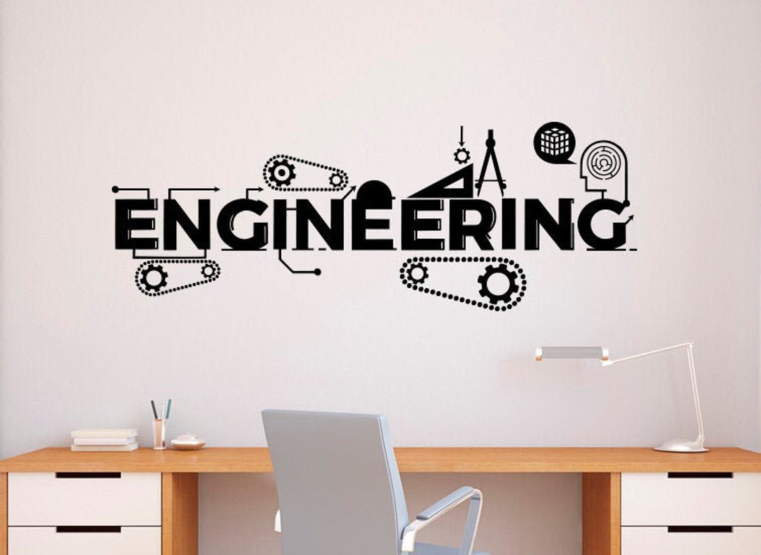 Engineering Wall Decal Vinyl Sticker Science Technology Art Design