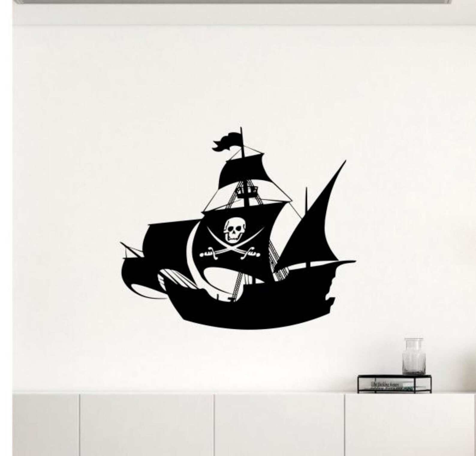 Pirate Ship Wall Decal Vinyl Decal Sticker Sea Boat Ocean Nursery Kids ...