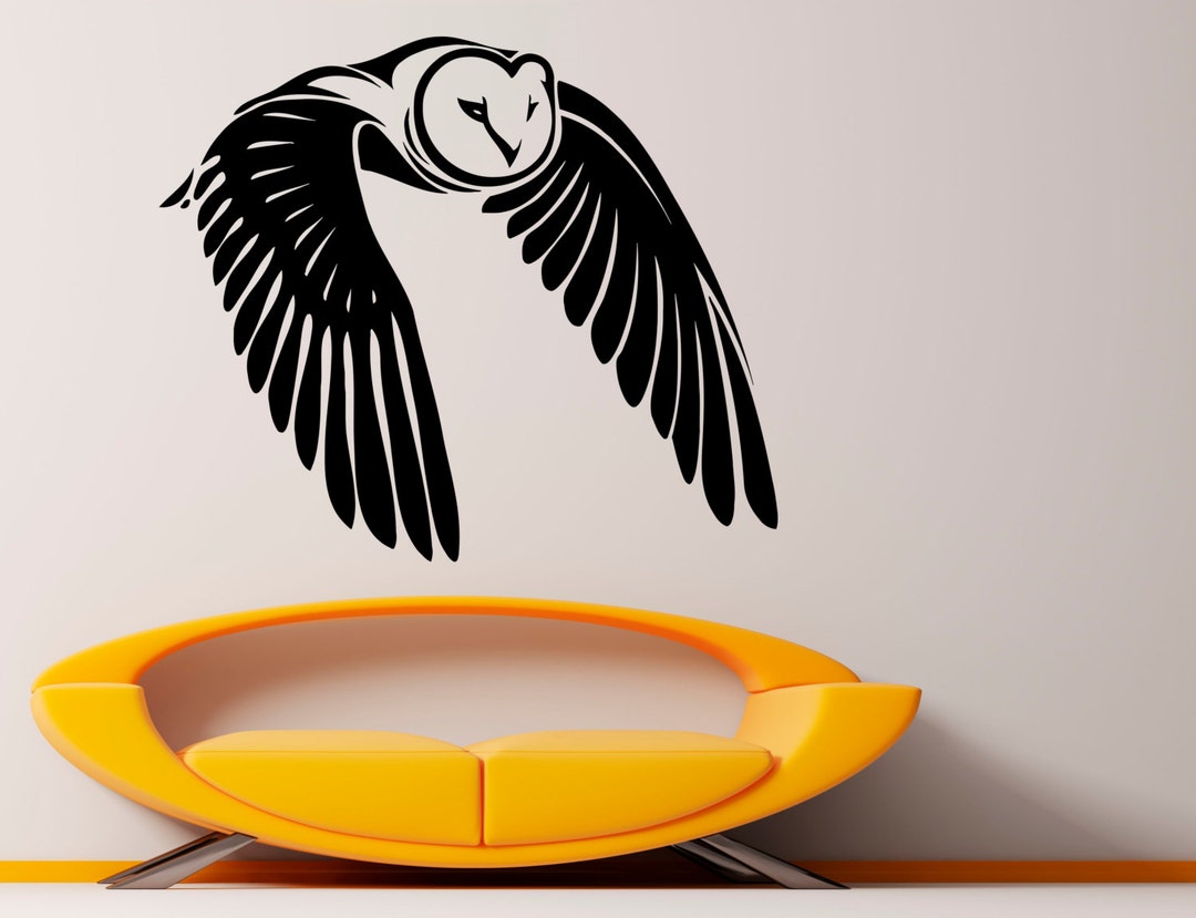 Owl Wall Decal Bird Vinyl Sticker Housewares Animal Art Modern Stylish ...