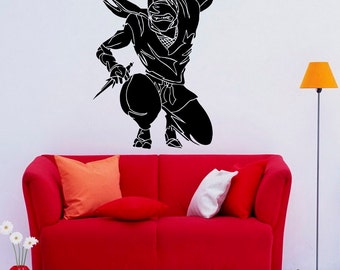 Ninja Wall Decal Vinyl Stickers Fighter Art Interior Bedroom Removable Home Decor (2nja)