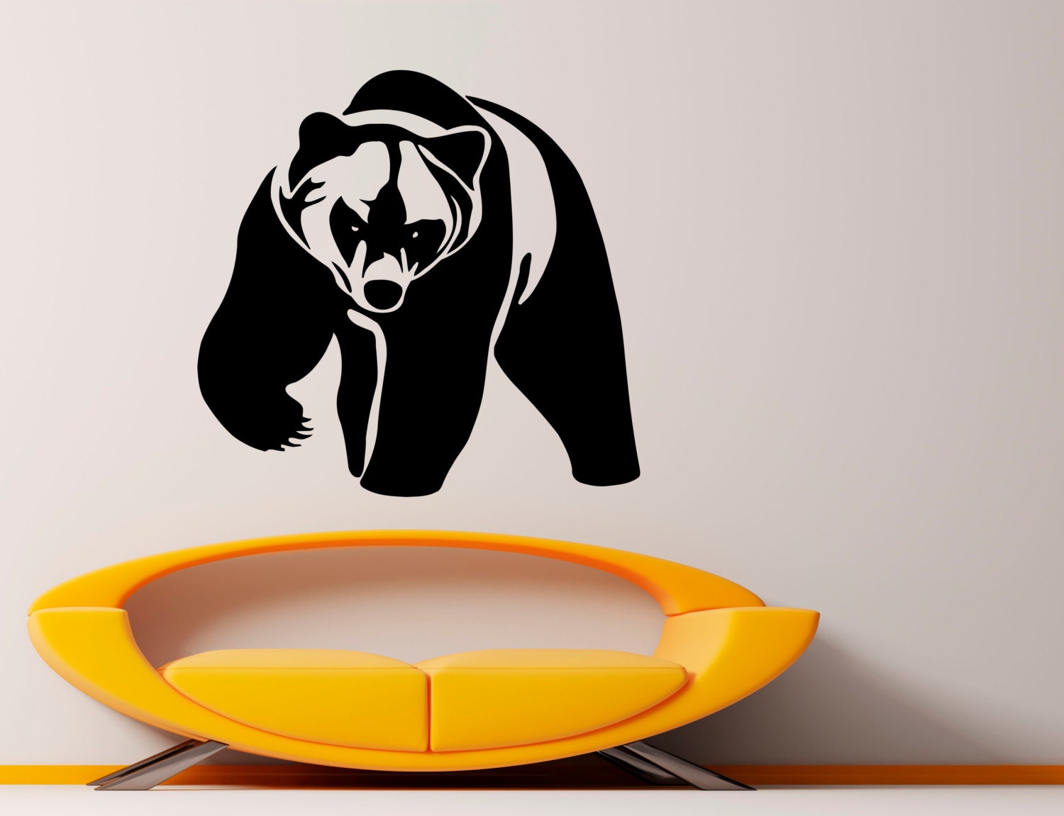 Grizzly Bear Wall Vinyl Decal Animal Predator Sticker Interior Etsy